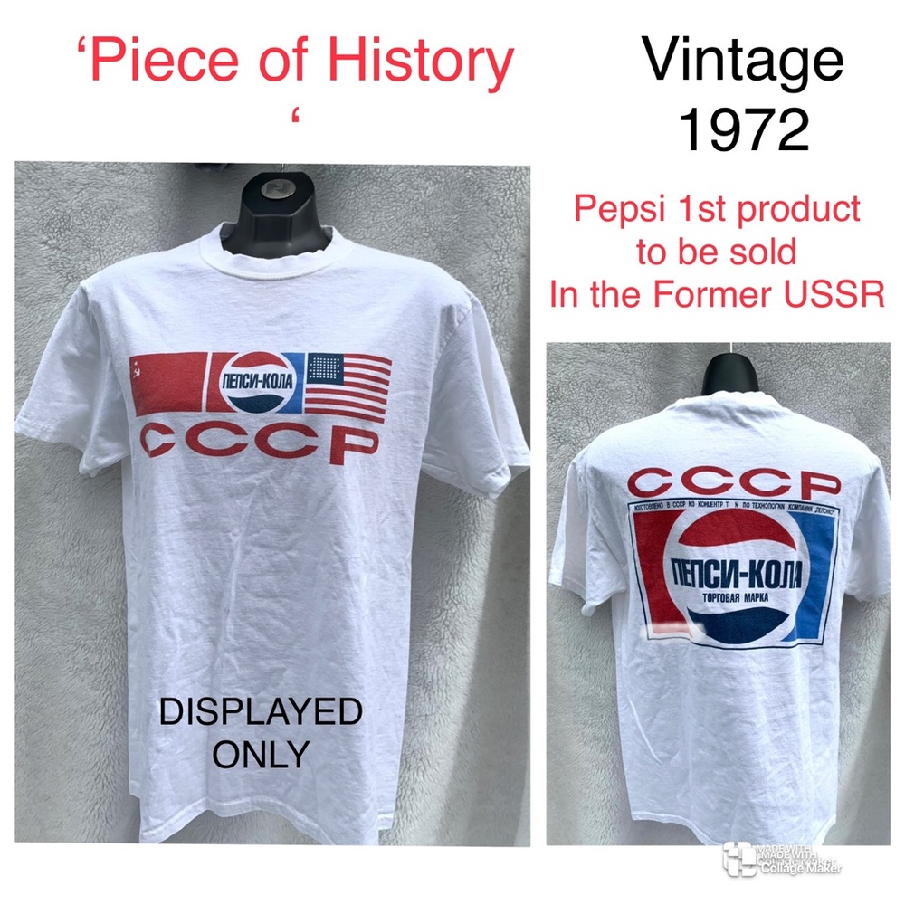 Pepsi White Red Short Sleeve Tees